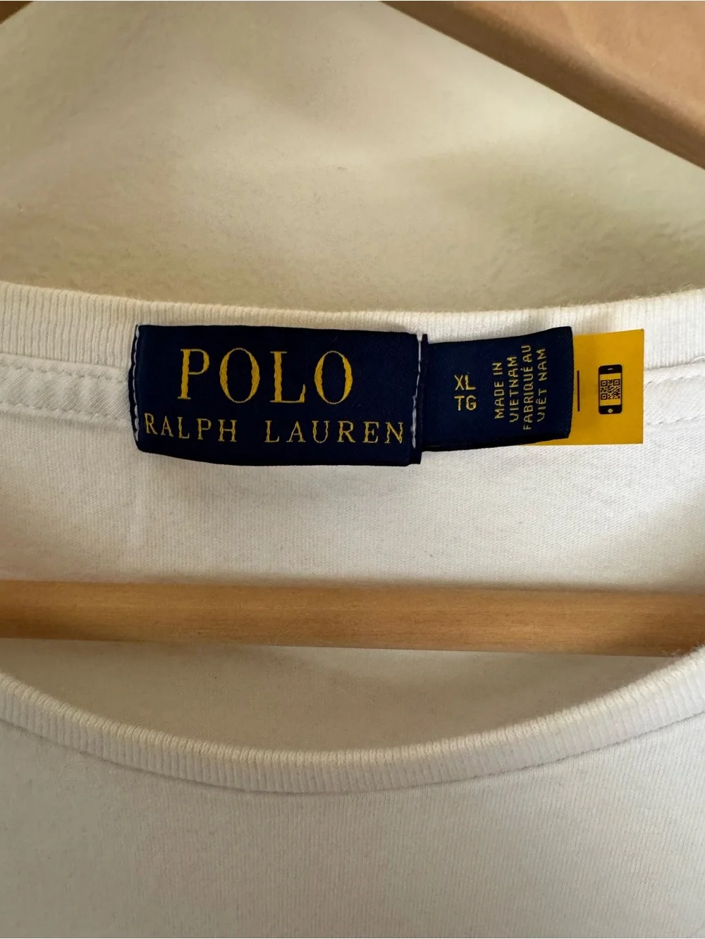 Polo by Ralph Lauren White & Gray Patriotic Script Tee
